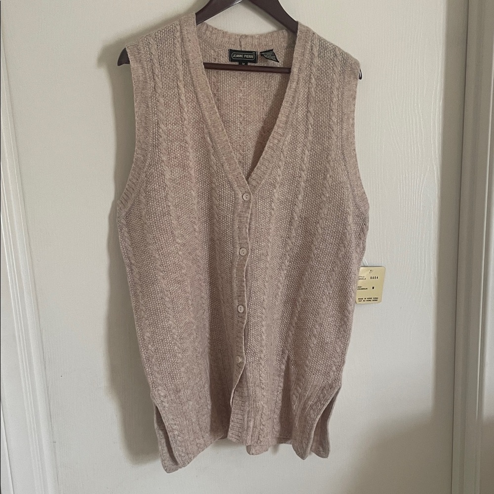 NWT Vintage Jeanne Pierre Lambswool & Angora Rabbithair Vest